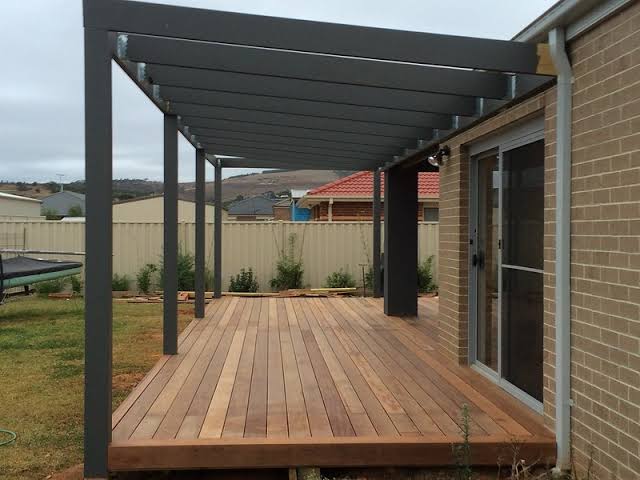 Freestanding pergola on lawn, Pakenham